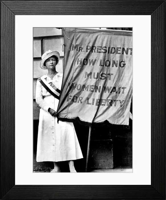 Framed Print : A demonstration for equal rights for women, U.S. 1910s. Courtesy: CSU Archives  /  Everett Collection