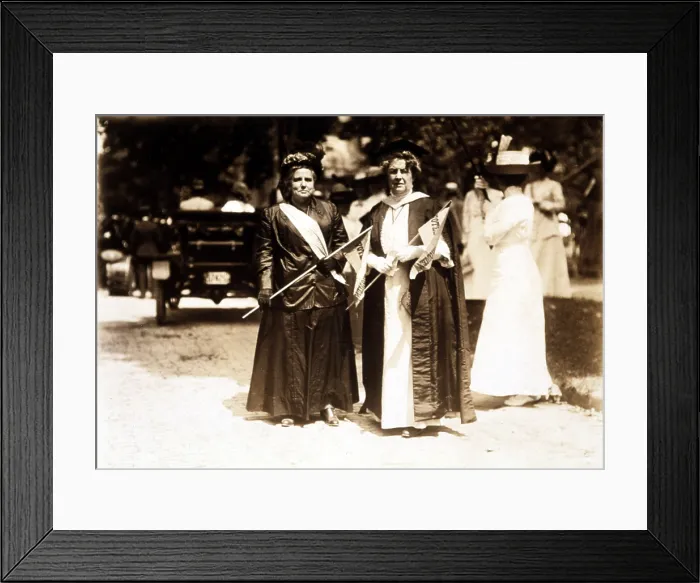 Framed Print : Women attending a suffrage parade, U.S. 1912. Courtesy: CSU Archives  /  Everett Collection