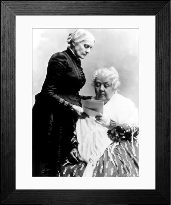 Framed Print : Susan B. Anthony & Elizabeth Cady Stanton, around 1892. Courtesy: CSU Archives  /  Everett Collection