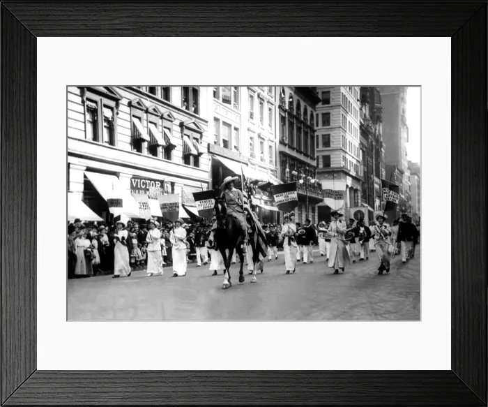 Framed Print : Miss Milholland leading a parade: women's sufferage, 1913. Courtesy: CSU Archives / Everett Collection Framed Print : Miss Milholland leading a parade: women's sufferage, 1913. Courtesy: CSU Archives / Everett Collection