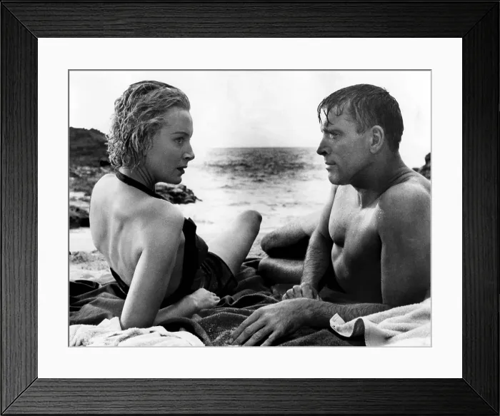 Framed Print : FROM HERE TO ETERNITY, Deborah Kerr, Burt Lancaster, 1953 Framed Print : FROM HERE TO ETERNITY, Deborah Kerr, Burt Lancaster, 1953