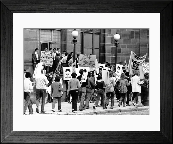 Framed Print : Black Panther Party supporters picketing outside Central Police Station, Cleveland, OH, ca. 1970. Courtesy: CSU Archives / Everett Collection Framed Print : Black Panther Party supporters picketing outside Central Police Station, Cleveland, OH, ca. 1970. Courtesy: CSU Archives / Everett Collection