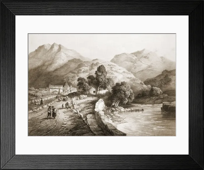 Framed Print : Spain (19th c.). Tolosa. Hermitage of San Esteban (Saint Stephen) and sight of the city
