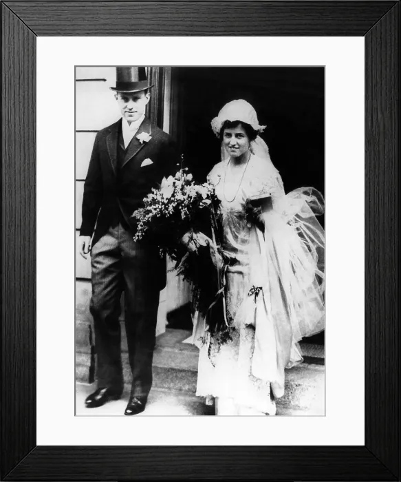 Framed Print : Joseph P. Kennedy, Rose Fitzgerald Kennedy, after their wedding ceremony, 1914.. Courtesy: CSU Archives  /  Everett Collection