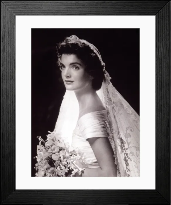 Framed Print : Jacqueline Bouvier Kennedy's wedding picture, 1953.. Courtesy: CSU Archives  /  Everett Collection
