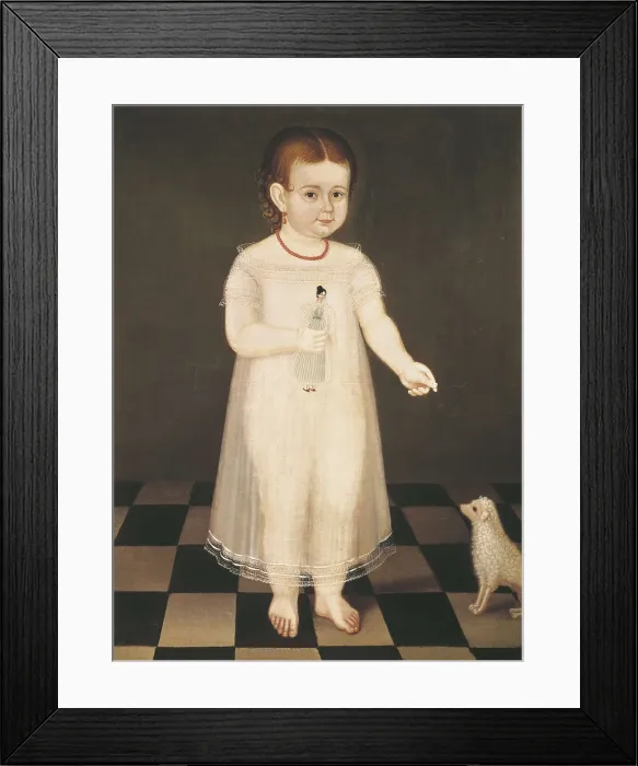 Framed Print : ESTRADA, Jos Mara (1810-1862). Young Girl with a doll. 1838. Oil on canvas. MEXICO. Mexico City. Fine Arts Palace. AISA / Everett Collection**US SALES ONLY**
