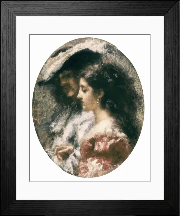Framed Print : CREMONA, Tranquillo (1837-1878). Loving Silence. 19th c. Oil on canvas. ITALY. Milan. Galleria d'Arte Moderna (Gallery of Modern Art). AISA / Everett Collection**US SALES ONLY** Framed Print : CREMONA, Tranquillo (1837-1878). Loving Silence. 19th c. Oil on canvas. ITALY. Milan. Galleria d'Arte Moderna (Gallery of Modern Art). AISA / Everett Collection**US SALES ONLY**