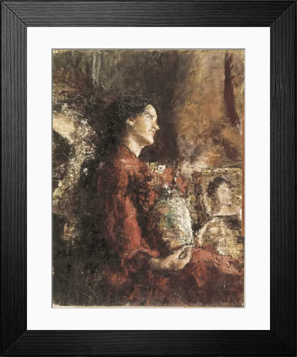 Framed Print : MANCINI, Antonio (1852-1930). Lidia. Oil on canvas. BRAZIL. Sao Paulo. Lasar Segall Museum. AISA / Everett Collection**US SALES ONLY**