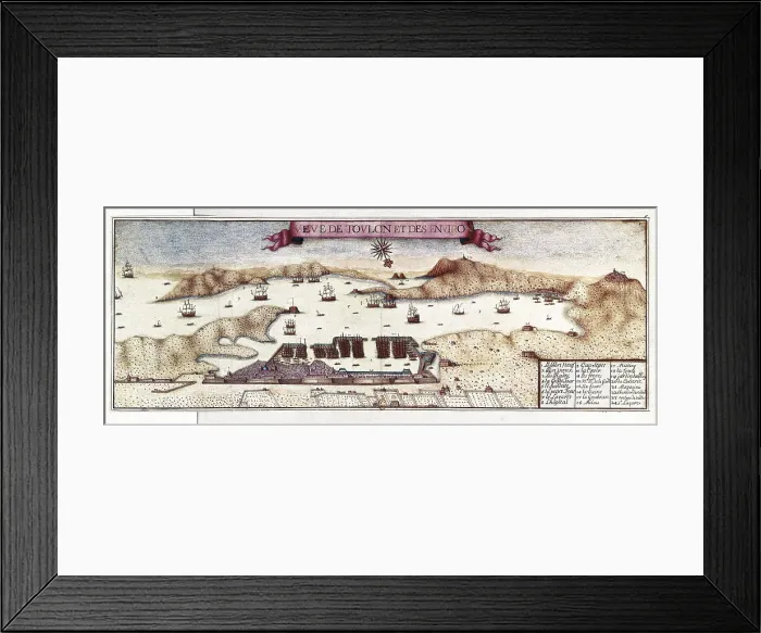 Framed Print : Toulon in 18th c. Engraving. FRANCE. Paris. National Library. AISA / Everett Collection (43429)**US SALES ONLY** Framed Print : Toulon in 18th c. Engraving. FRANCE. Paris. National Library. AISA / Everett Collection (43429)**US SALES ONLY**