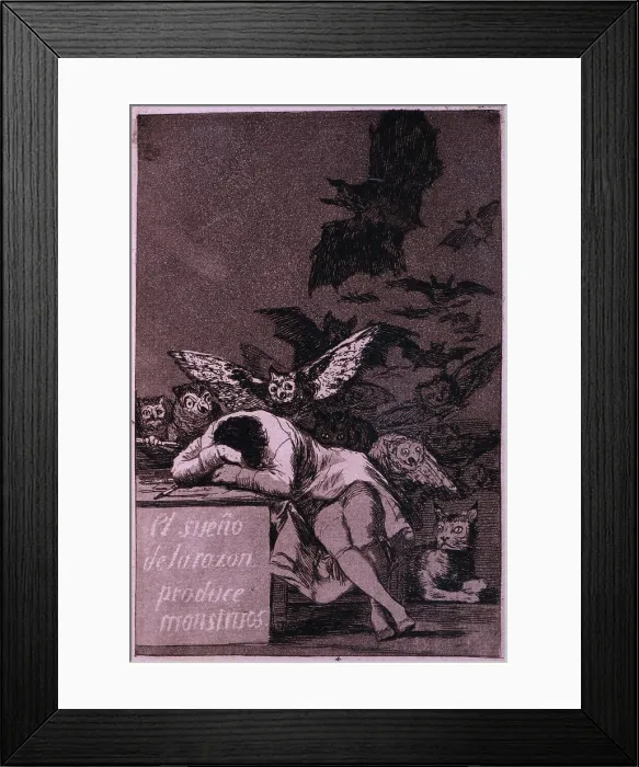Framed Print : El Sueno De La Razon Produce Monstros, by Francisco Goya (1746-1828), 1868 Framed Print : El Sueno De La Razon Produce Monstros, by Francisco Goya (1746-1828), 1868