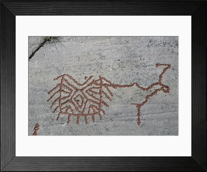 Framed Print : NORWAY. FINNMARK. Petroglyphs of Alta. Rock No. 7. Neolithic art. Engraving. AISA / Everett Collection**US SALES ONLY**