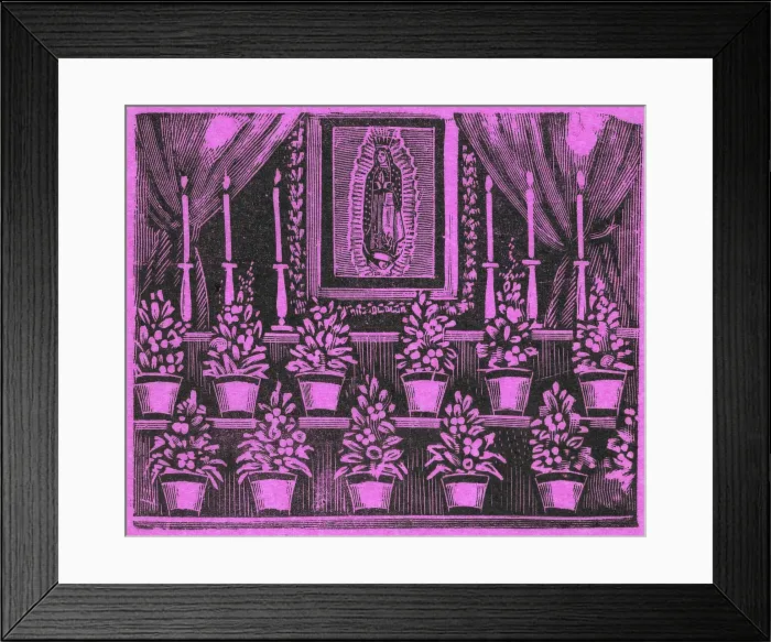 Framed Print : Altar of The Virgin of Guadalupe, by Antonio Vanegas Arroyo, circa 1910