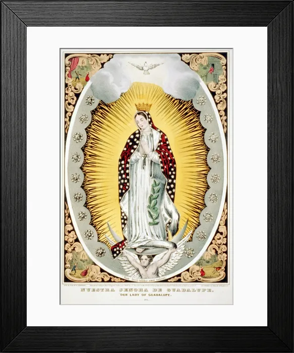 Framed Print : Our Lady of Guadalupe, originally published by N. Currier, circa 1848 Framed Print : Our Lady of Guadalupe, originally published by N. Currier, circa 1848