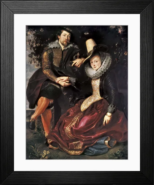 Framed Print : RUBENS, Peter Paul (1577-1640). Rubens and Isabella Brant in the Honeysuckle Bower. ca. 1609 - 1639. Rubens married Isabella Brant in 1609. Baroque art. ; Flemish art Framed Print : RUBENS, Peter Paul (1577-1640). Rubens and Isabella Brant in the Honeysuckle Bower. ca. 1609 - 1639. Rubens married Isabella Brant in 1609. Baroque art. ; Flemish art