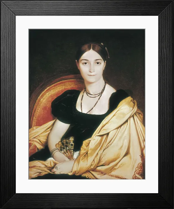 Framed Print : INGRES, Jean-Auguste-Dominique (1780-1867). Portrait of Madame Devauay. 1807. Neoclassicism. Oil on canvas. FRANCE. Chantilly. Muse Cond (Cond Museum)