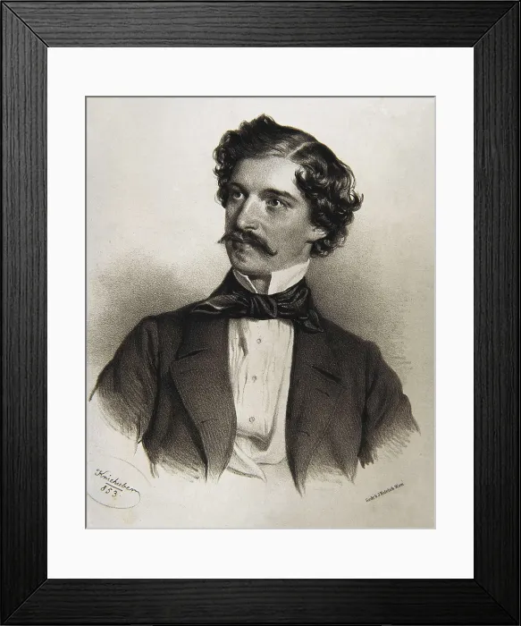 Framed Print : Strauss, Johann, The Younger (1825-1899). Litography. AISA / Everett Collection**US SALES ONLY**