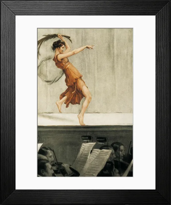 Framed Print : GORGUET, Auguste Franois Marie (1862-1927). Portrait of Isadora Duncan. ca. 1913. Litography. FRANCE. Paris. Decorative Arts Museum. AISA / Everett Collection**US SALES ONLY**