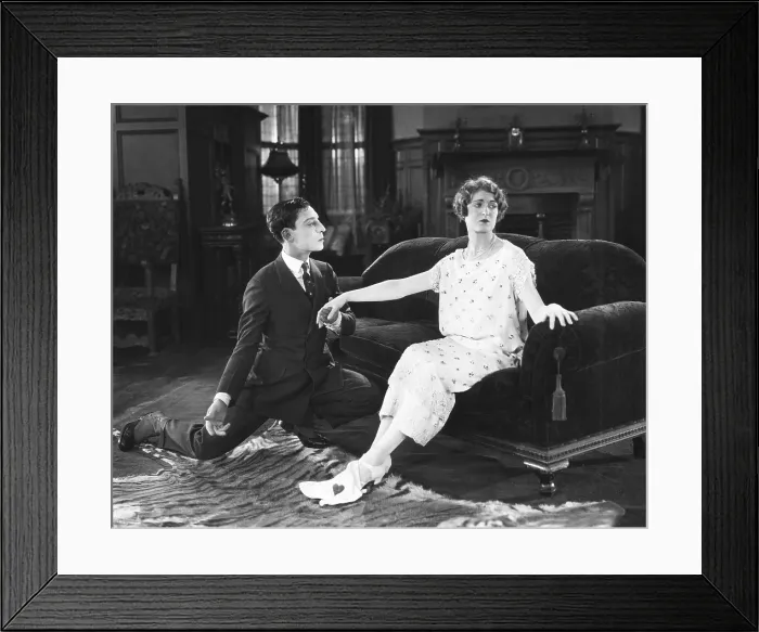 Framed Print : THE NAVIGATOR, from left: Buster Keaton, Kathryn McGuire, 1924 Framed Print : THE NAVIGATOR, from left: Buster Keaton, Kathryn McGuire, 1924