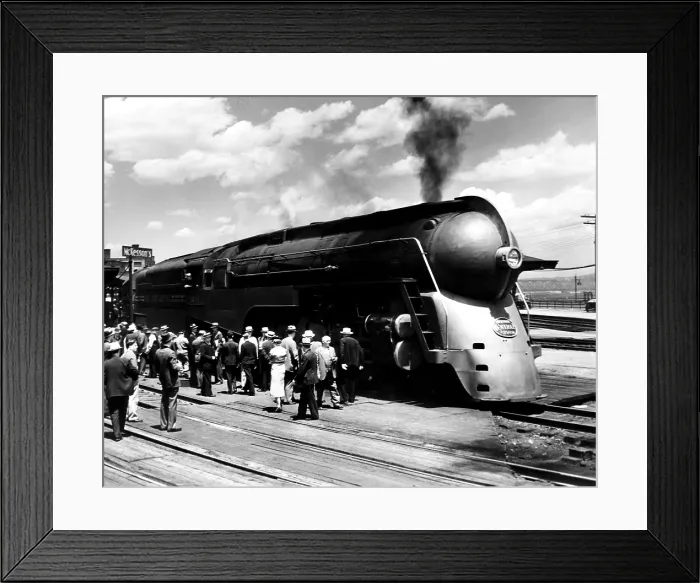 Framed Print : A streamliner train in Albany, New York, during its preview run to New York City, 1938.. Courtesy: CSU Archives  /  Everett Collection