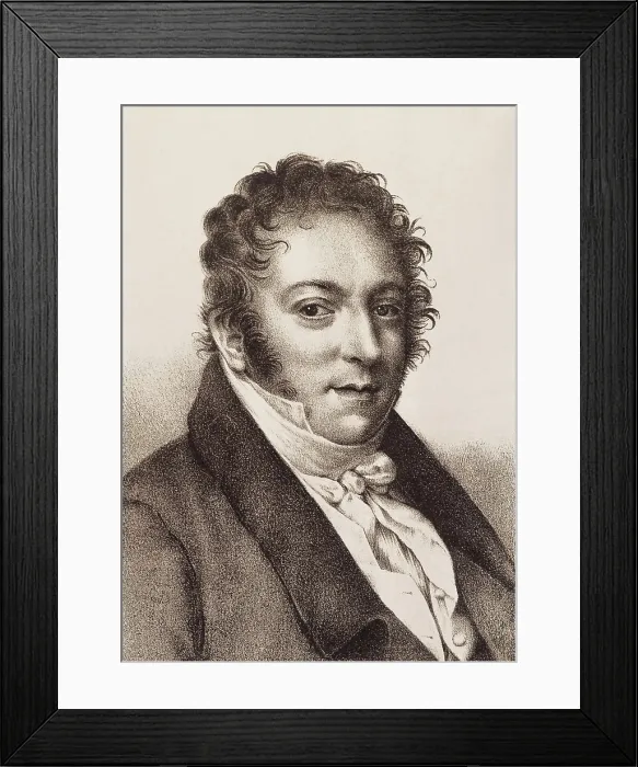 Framed Print : ROSSINI, Gioacchino (1792-1868). Portrait of Gioacchino Rossini. Engraving. SPAIN. Madrid. Romantic Museum. AISA / Everett Collection**US SALES ONLY**