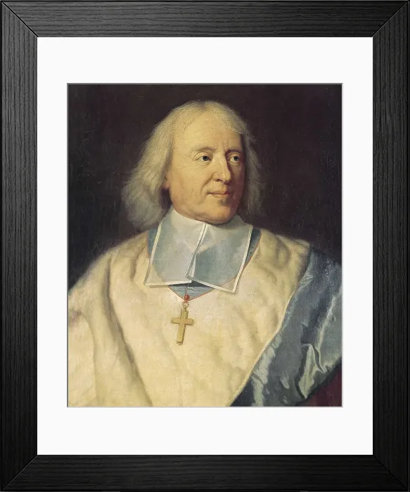 Framed Print : RIGAUD, Jacint Rigaud i Ros, called Hyacinthe (1659-1743). Portrait of Jacques-Benigne Bossuet. 1671. FRANCE. Versailles. Palace of Versailles. Baroque art. Oil on canvas