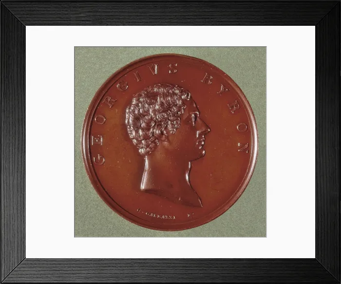 Framed Print : Byron, George Gordon Byron, 6th Baron, called 'Lord Byron' (1788-1824). Sculpture. SPAIN. Madrid. Lzaro Galdiano Foundation. AISA / Everett Collection**US SALES ONLY**