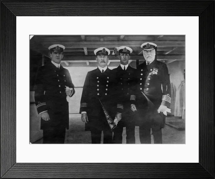Framed Print : Captain Edward Smith (right), of the RMS Titanic, which sank after hitting an iceberg, 1912. Courtesy: CSU Archives / Everett Collection