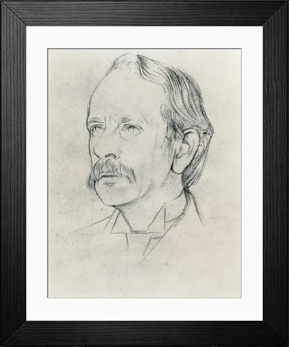 Framed Print : ROTHENSTEIN, William (1872-1945). Sir Joseph John Thomson. 1915. Portrait. Drawing. UNITED KINGDOM. London. National Portrait Gallery