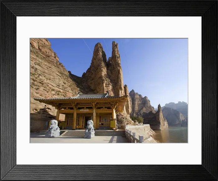 Framed Print : CHINA. NORTH WEST. The Silk Road. Entrance to Binglingsi Grottoes. AISA / Everett Collection**US SALES ONLY** Framed Print : CHINA. NORTH WEST. The Silk Road. Entrance to Binglingsi Grottoes. AISA / Everett Collection**US SALES ONLY**