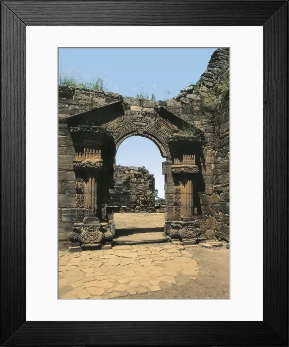 Framed Print : ARGENTINA. San Ignacio Mini. Jesuit Mission, founded in 1611. Access gate. Colonial baroque. Architecture. AISA / Everett Collection**US SALES ONLY**