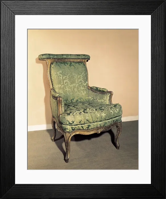 Framed Print : Armchair style Louis XV (18th c.)work by Jean-Baptiste Tilliard. Rococo. Furniture. FRANCE. Paris. Decorative Arts Museum. AISA / Everett Collection (84927)**US SALES ONLY** Framed Print : Armchair style Louis XV (18th c.)work by Jean-Baptiste Tilliard. Rococo. Furniture. FRANCE. Paris. Decorative Arts Museum. AISA / Everett Collection (84927)**US SALES ONLY**