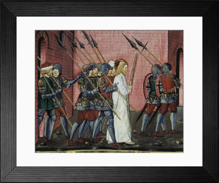 Framed Print : DE PREDIS, Cristoforo (1440-1486). Stories of Saint Joachim, Saint Anne, Virgin Mary, Jesus, the Baptist and the End of the World. 1476. Jesus sent back to Pilate Framed Print : DE PREDIS, Cristoforo (1440-1486). Stories of Saint Joachim, Saint Anne, Virgin Mary, Jesus, the Baptist and the End of the World. 1476. Jesus sent back to Pilate