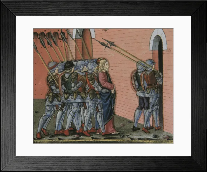 Framed Print : DE PREDIS, Cristoforo (1440-1486). Stories of Saint Joachim, Saint Anne, Virgin Mary, Jesus, the Baptist and the End of the World. 1476. Jesus sent back to Pilate Framed Print : DE PREDIS, Cristoforo (1440-1486). Stories of Saint Joachim, Saint Anne, Virgin Mary, Jesus, the Baptist and the End of the World. 1476. Jesus sent back to Pilate