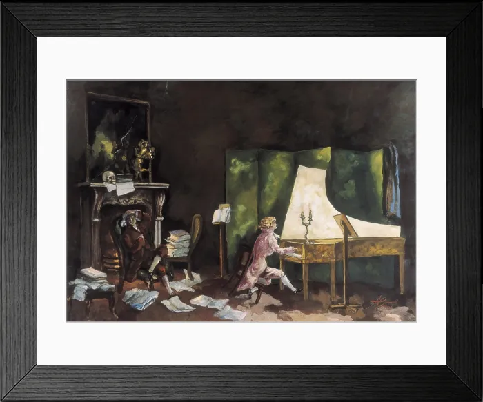Framed Print : RUSSIA. Moscow. Scenery for the first scene of Pushkin's work 'The Miserly Knight', performed at the Safanov Theatre of Moscow in 1936. Scenery by Anatoly Aparov Framed Print : RUSSIA. Moscow. Scenery for the first scene of Pushkin's work 'The Miserly Knight', performed at the Safanov Theatre of Moscow in 1936. Scenery by Anatoly Aparov
