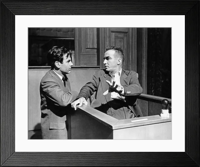 Framed Print : JUDGMENT AT NUREMBERG, Maximilian Schell, Montgomery Clift, 1961 Framed Print : JUDGMENT AT NUREMBERG, Maximilian Schell, Montgomery Clift, 1961