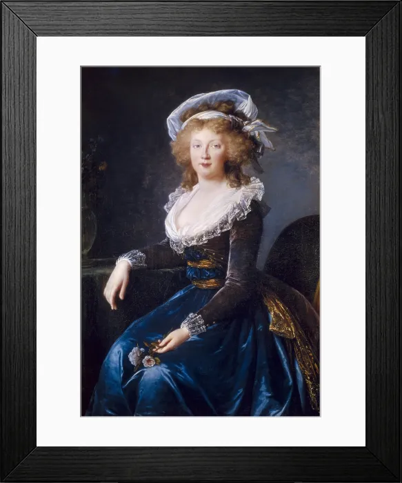 Framed Print : Maria Theresa of Naples and Sicily (1772 - 1807). Wife of Francis I of Austria and first Empress of Austria. Portrait, 1790. Work by Vigee-Lebrun, Elisabeth (1755-1842)