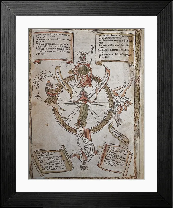 Framed Print : Book of the Good and Bad luck (15th c.). AISA / Everett Collection (94776)**US SALES ONLY**