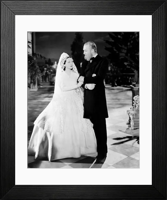 Framed Print : JUAREZ, from left, Bette Davis, Brian Aherne, 1939