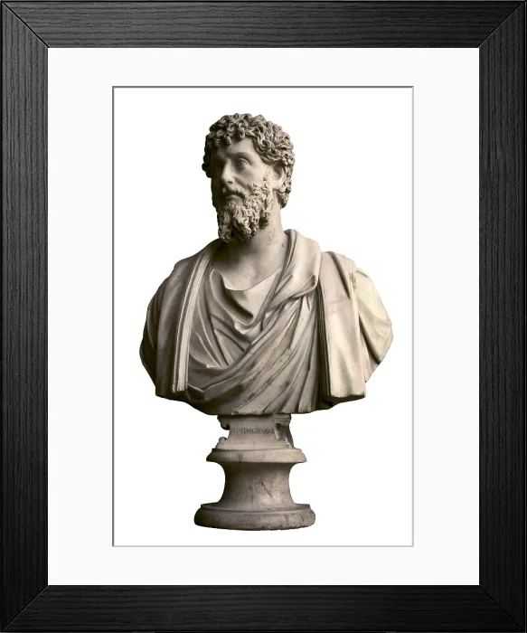 Framed Print : Emperor Lucius Septimius Severus. ca. 205. Bust. Sculpture on marble. FRANCE. Paris. Louvre Museum. - BeBa / Iberfoto / Everett Collection (115720)**US SALES ONLY** Framed Print : Emperor Lucius Septimius Severus. ca. 205. Bust. Sculpture on marble. FRANCE. Paris. Louvre Museum. - BeBa / Iberfoto / Everett Collection (115720)**US SALES ONLY**