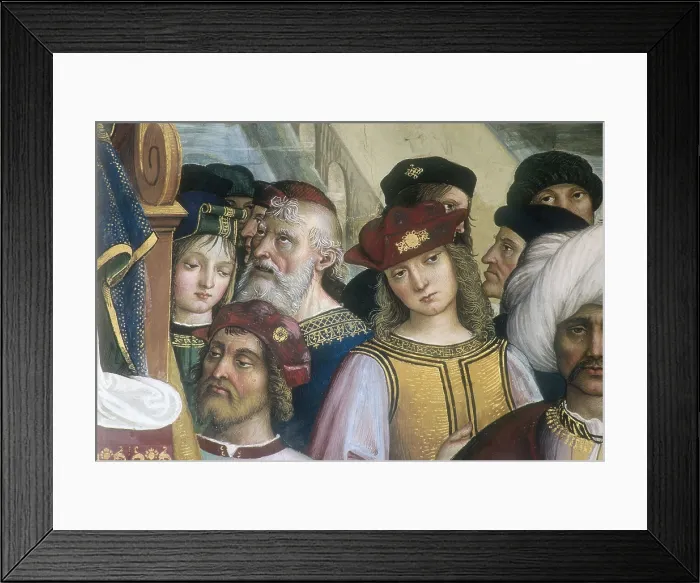 Framed Print : PINTURICCHIOBernardino di Bettocalled Il (1454-1513). Piccolomini Library. Eneas Piccolomini arriving to Ancona. 1502-1508. ITALY. Siena. Cathedral Framed Print : PINTURICCHIOBernardino di Bettocalled Il (1454-1513). Piccolomini Library. Eneas Piccolomini arriving to Ancona. 1502-1508. ITALY. Siena. Cathedral