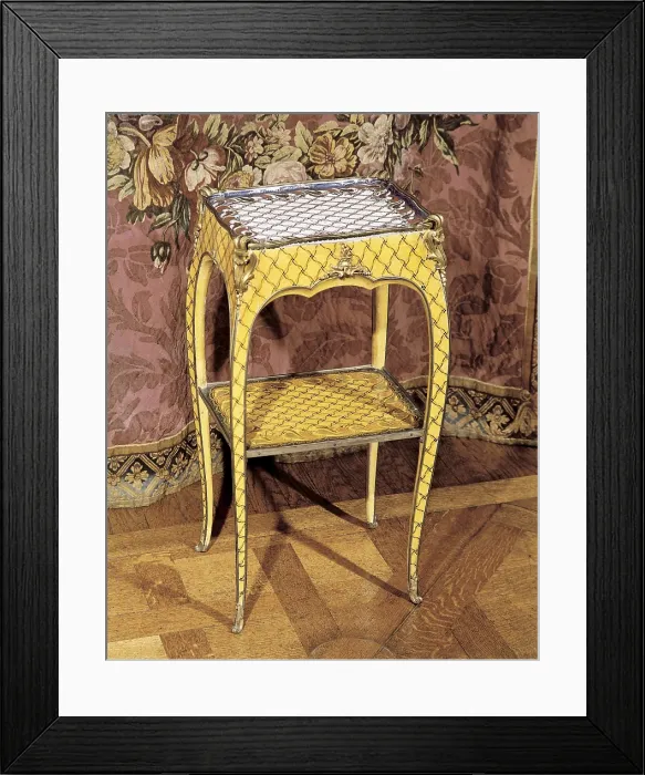 Framed Print : Chiffonire by R. Lecrax. Louis XV style. Rococo. Furniture. FRANCE. Paris. Muse Nissim de Camondo. AISA / Everett Collection (84926)**US SALES ONLY**