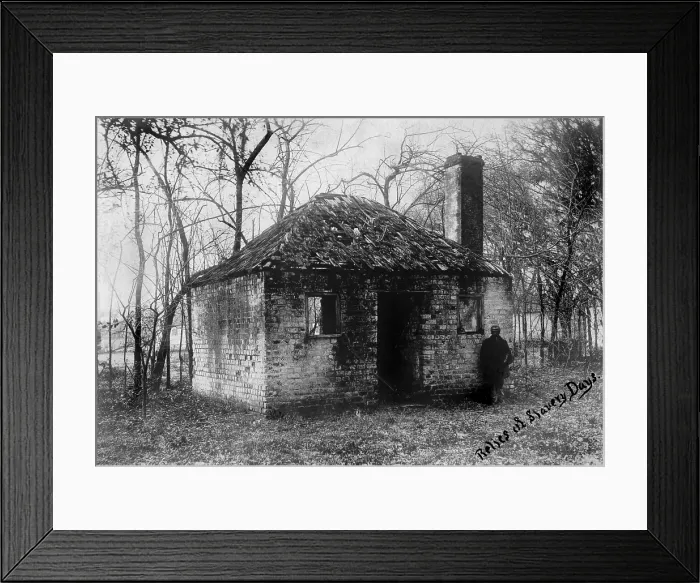 Framed Print : Slavery, original title: Relics of slavery days, Slave quarters at the Hermitage Plantation outside of Savannah, Georgia, 1900