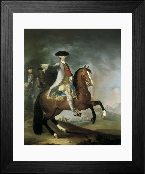 Framed Print : LIANI, Francesco (1712-1783). Equestrian portrait of Carlo of Naples. 1750s. Oil on canvas. ITALY. Naples. National Museum of Capodimonte. AISA / Everett Collection**US SALES ONLY**