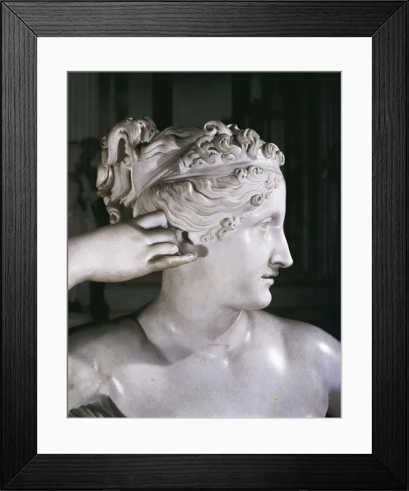 Framed Print : CANOVA, Antonio (1757-1822). Paulina Bonaparte as Venus Triumphant. 1805-1808. Detail. Neoclassicism. Sculpture on marble. ITALY. Rome. Borghese Gallery & Museum