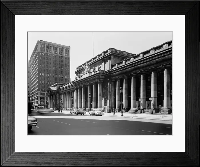 Framed Print : Pennsylvania Station, exterior, New York City, circa 1962 Framed Print : Pennsylvania Station, exterior, New York City, circa 1962