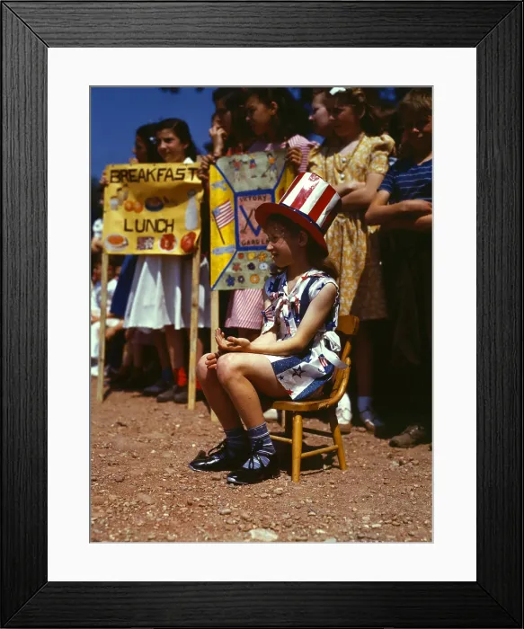 Framed Print : The Queen of May, Emily Schwak, At Beecher Street School, a school of Polish and Italian Americans, by Fenno Jacobs, Southington Connecticut, 1942