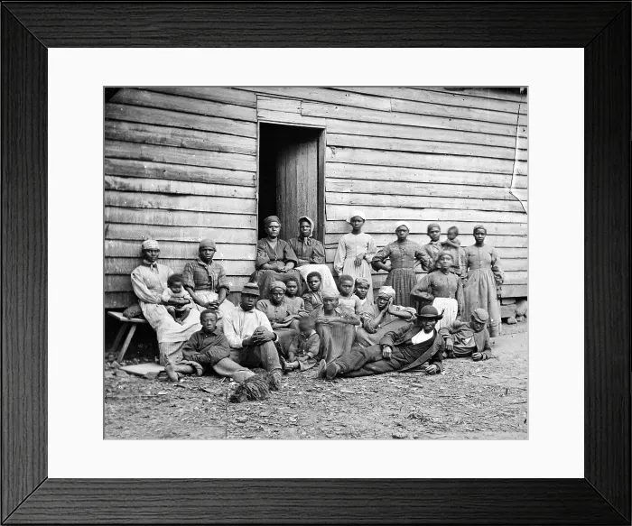 Framed Print : The Civil War, African American contrabands (escaped slaves), at Foller's house, Cumberland Landing, Virginia, by James F. Gibson, 1862