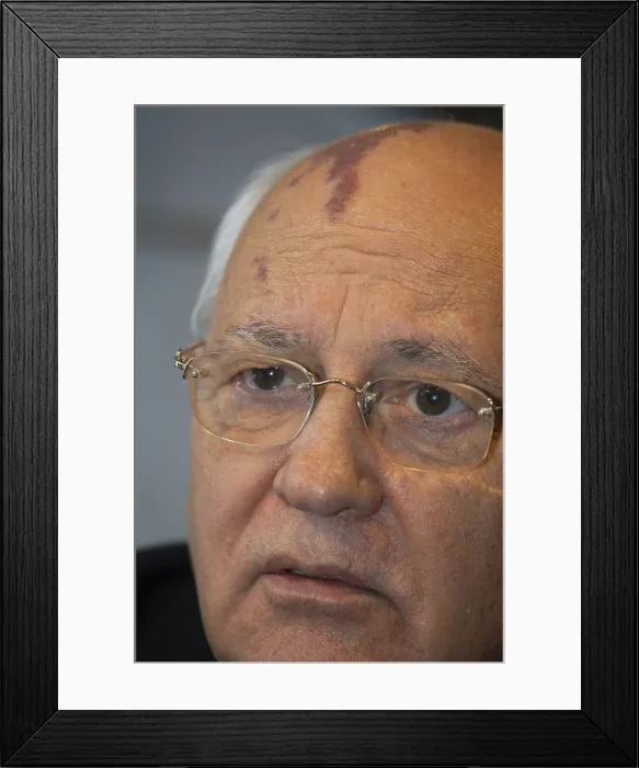 Framed Print : GORBACHEVMikhail Sergeyevich (1931). Soviet politician. Chief of the government of the USSR (1985-1991). Nobel Peace Prize in 1990. 2004