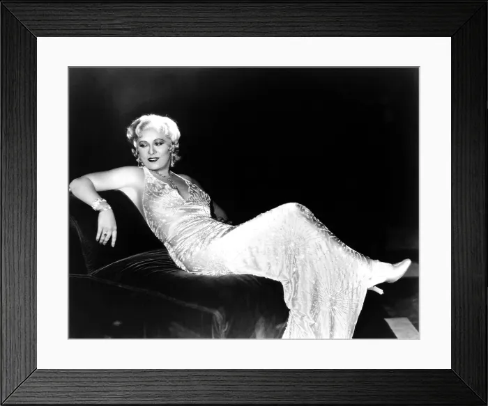 Framed Print : NIGHT AFTER NIGHT, Mae West (in a gown by Travis Banton and jewelry by Eugene Joseff), 1932 Framed Print : NIGHT AFTER NIGHT, Mae West (in a gown by Travis Banton and jewelry by Eugene Joseff), 1932