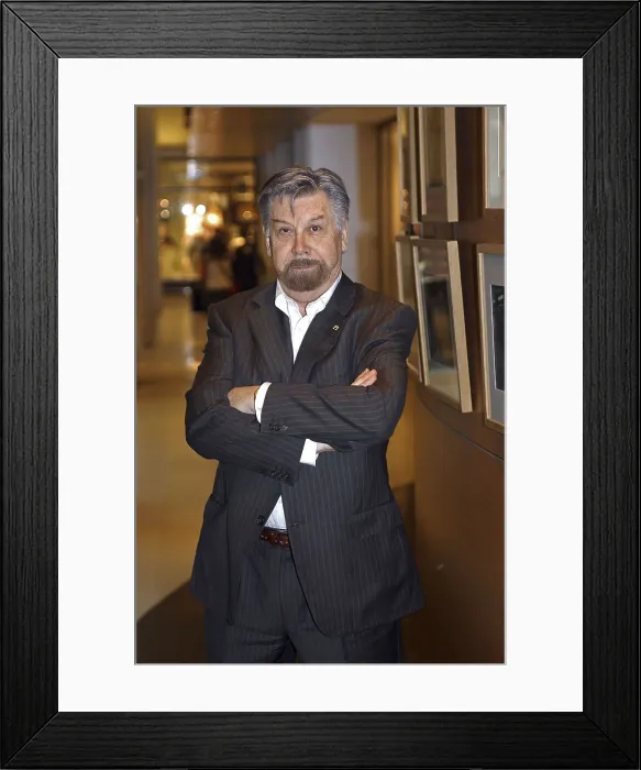 Framed Print : PORCELBaltasar (1937). Spanish writer. 2005. Oscar Elias / AISA / Everett Collection (184375)**US SALES ONLY**